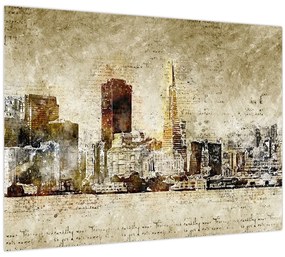 Kép - Művészileg renderelt város (70x50 cm)