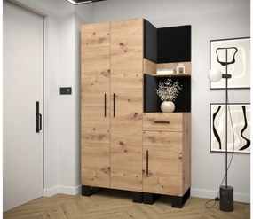 Előszobabútor Amanda 6 (artisan tölgy + fekete). 1085906