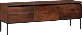 vidaXL TV szekrény fiókkal mézbarna 110 x 30 x 36 cm tömör akácfa