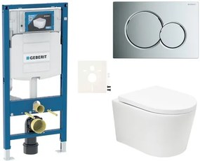 Geberit fali WC szett előtétfalas szereléshez + SAT BREVIS WC SIKOGESBRTORS01CR