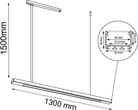 Antigo Hakoda 1953 Függőlámpa 1x9W/LED 1099lm IP20
