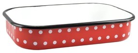 RCK Piros Pöttyös Zománcozott tepsi 37 cm 10382