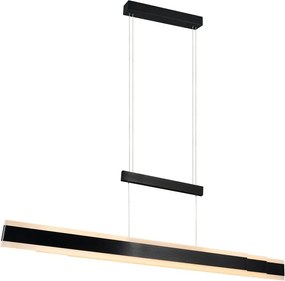 Matt fekete LED függőlámpa fém búrával Arcola – Trio