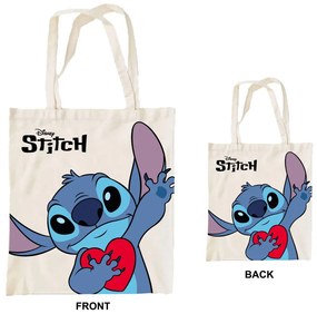 Disney Lilo és Stitch, A csillagkutya Heart vászontáska, bevásárlótáska 44 cm