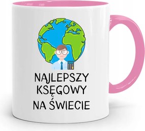 Rózsaszín Bögre Ajándék Könyvelőnek, fényképes nyomattal