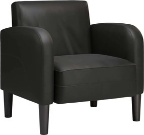 vidaXL fekete műbőr kanapé szék karfával 54 cm