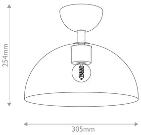 Alora Mood ALM-JUDE-SF-GD-CL-Mennyezeti lámpa JUDE 1xE27/60W/230V átm. 30,5cm réz