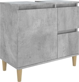 vidaXL betonszürke szerelt fa fürdőszobaszekrény 65 x 33 x 60 cm