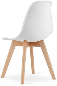 Étkezőgarnitúra 1 + 4, RAMOD asztal 100x60 cm fehér/tölgy dekor + fehér KITO szék