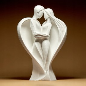 Szerelmes Pár Szív Dekoráció Figura Szobor 20 cm Ajándék