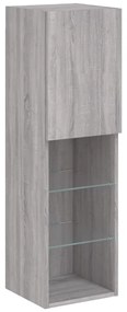 2 db szürke sonoma TV-szekrény LED-ekkel 30,5 x 30 x 102 cm