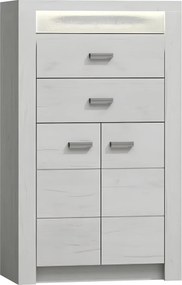 Komód, kőris fehér, INFINITY I-06