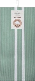 Konyhai törlőkendő Olivia 50x70 Eurofirany zöld függőleges csíkos