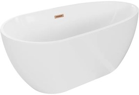 Mexen Eos, szabadon álló kád 170 x 75 cm, fehér, réz túlfolyó, 52471707500-65