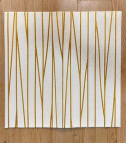 10 Darab Öntapadós 3D falmatrica Tapéta Absztrakt Aranyág mintákkal 70x 70 x 0,6 cm-es méretben