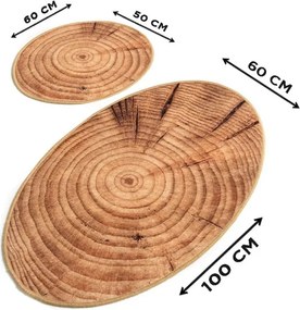 Wood mintás fürdőszobai szőnyeg