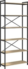 vidaXL Könyvespolc Sonoma tölgy 40 x 30 x 85 cm Faanyag