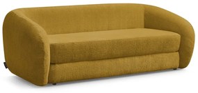 Mustársárga zsenília kinyitható kanapé 228 cm Neyo – Bobochic Paris