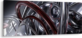 Szürke absztrakció kép (120x50 cm)