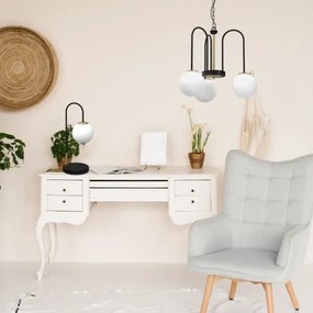 Csillár láncon CAMBRIDGE 3xE14/60W/230V fekete/sárgaréz