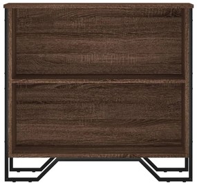 barna tölgy színű szerelt fa könyvszekrény 80 x 31 x 74,5 cm