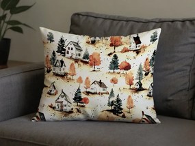 2 darabos díszpárnahuzat garnitúra AUTUMN VILLAGE 50x70 cm, színes