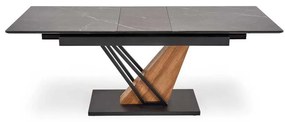 Sterzo étkezőasztal 160-200 x 90 cm, fekete / arany tölgy