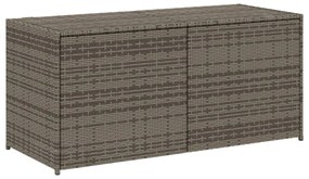 szürke polyrattan kerti tárolóláda 283 L