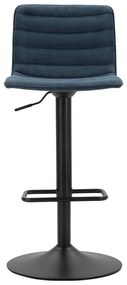 Petróleumkék-fekete állítható magasságú bárszék (ülésmagasság 61 cm) Malia – Mauro Ferretti