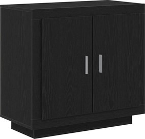 vidaXL Széf Fekete tölgy 80 x 40 x 75 cm Faanyag