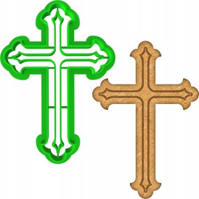 Húsvéti Forma Mézeskalács lyukasztó Húsvéti Áldozás kereszt 8cm