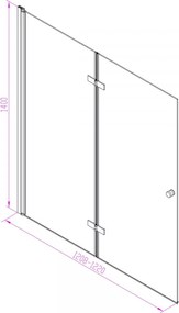 Alor 122x140 kádparaván