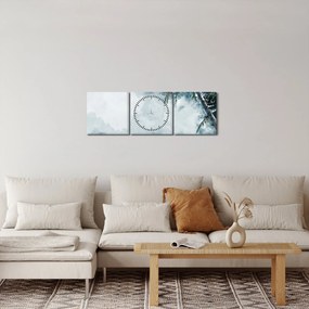 Egy pálmafa képe a tenger felett (órával) (90x30 cm)