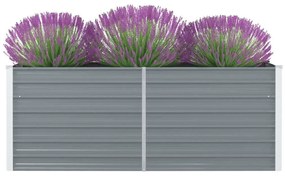 vidaXL szürke horganyzott acél kerti magaságyás 160 x 80 x 45 cm