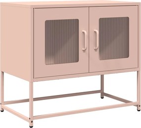 vidaXL rózsaszín hidegen hengerelt acél TV-szekrény 68x39x60,5 cm