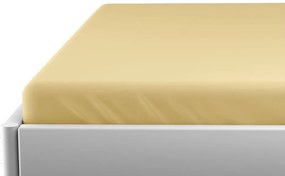 Jersey gyerek lepedő kiságyba krém 70x140 cm