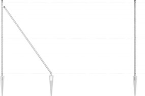 vidaXL Kerítésoszlop 26 pcs Szürke 3,2 x 3,2 x 225 cm