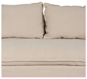Krémszínű len kanapé 160 cm – Ixia