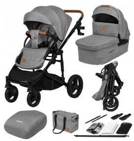 Lionelo - MARI TOUR 2 az 1-ben kombinált babakocsi, Grey Stone