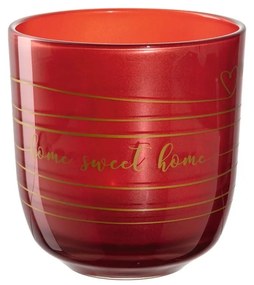 LEONARDO DECORA viharlámpa 16,4cm "home sweet home", piros