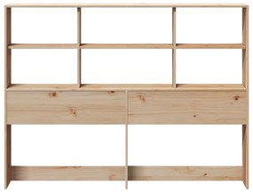tömör fenyőfa fejtámla tárolóval 160 cm