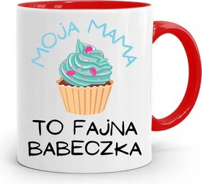 Piros Bögre Anyukáknak Anya Egy Vagány Muffin, fényképes nyomtatással