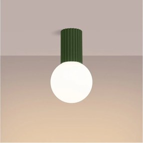 Zöld mennyezeti lámpa üveg búrával ø 12 cm Orbital – Sollux