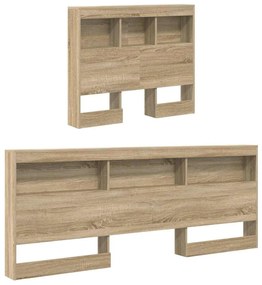 Tároló fejtámla polcokkal tárolóval sonoma tölgy 80 cm Faanyag