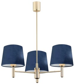 Argon 1485 - Csillár rúdon PONTE 3xE27/15W/230V kék/sárgaréz