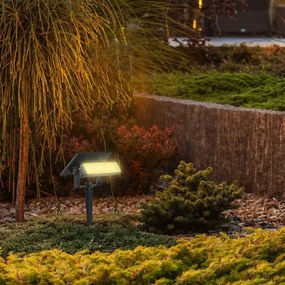 LED Napelemes lámpa LED/0,9W/3,7V 3000K IP65 1200 mAh fekete