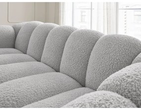Világosszürke buklé kanapé 232 cm Hippolyte – Bobochic Paris