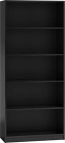 R80 polcos szekrény, fekete
