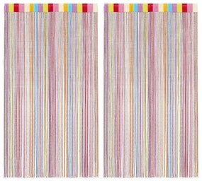 2 db többszínű zsinórfüggöny 140 x 250 cm
