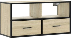 vidaXL sonoma tölgy színű szerelt fa és fém TV-szekrény 80x31x39,5 cm